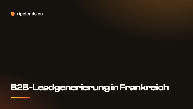 B2B-Leadgenerierung in Frankreich