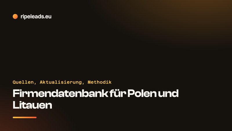 Wie B2B-Firmendatenbanken für Polen und Litauen aufgebaut werden: Methodik