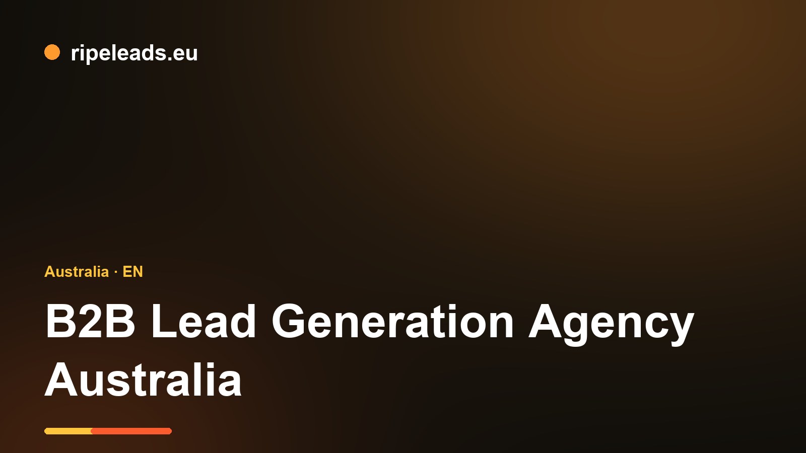 B2B lead generation agency for Australia