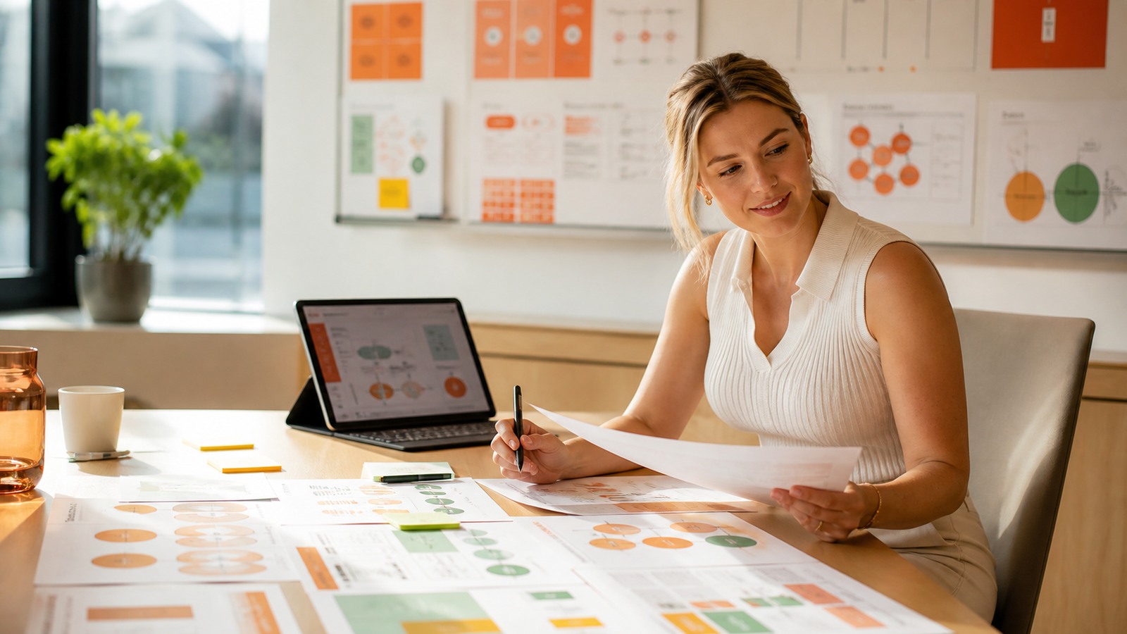 Education lead generation workspace with training buyer map, budget calendar and outbound campaign plan