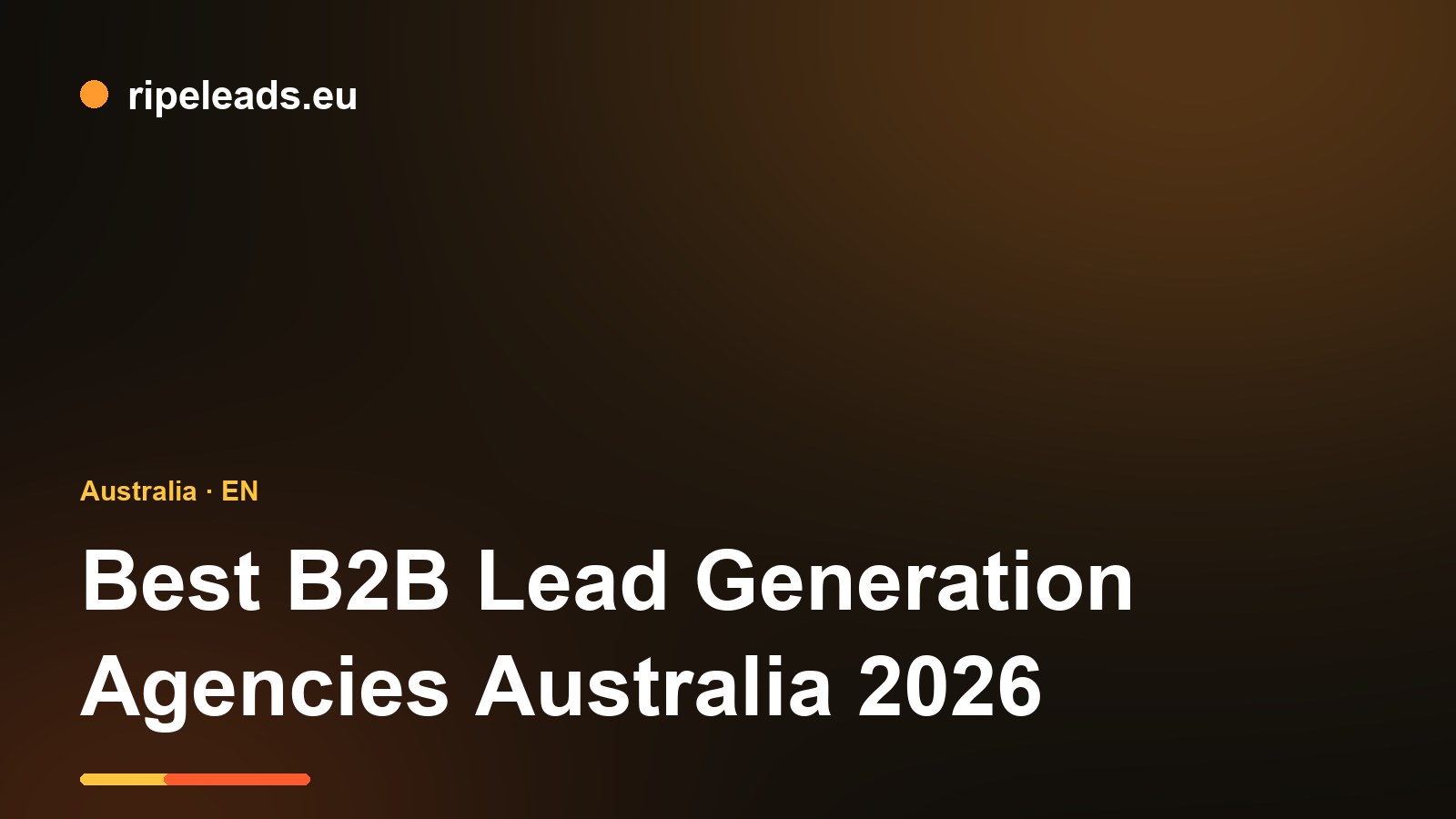 Comparison table of Australian B2B lead generation agencies
