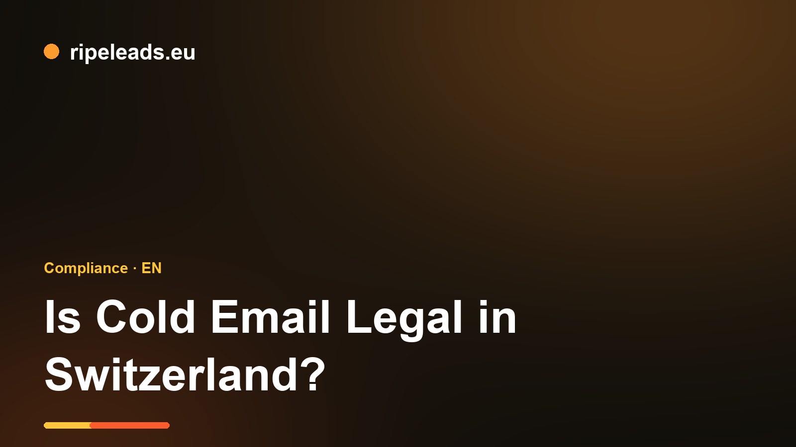 Is cold email legal in Switzerland? UWG and the nDSG, explained