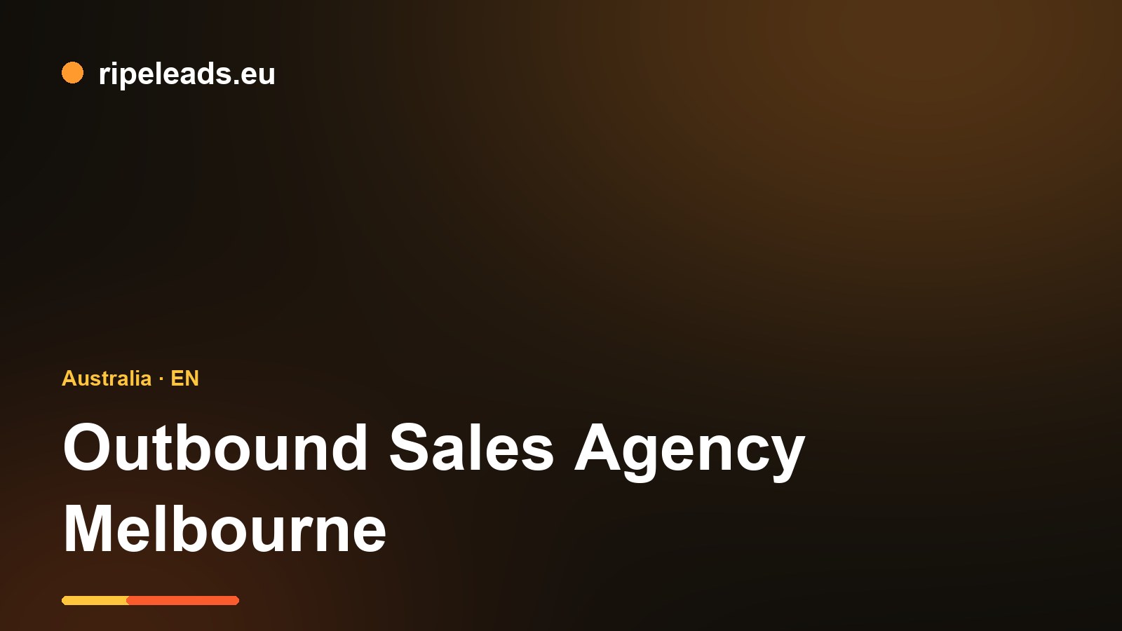Outbound sales agency for Melbourne and Victoria